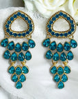 Lydia  Earrings - Blue Zircon