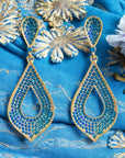 Renee Earrings - Blue Zircon