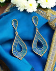Renee Earrings - Blue Zircon