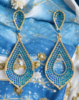 Renee Earrings - Blue Zircon