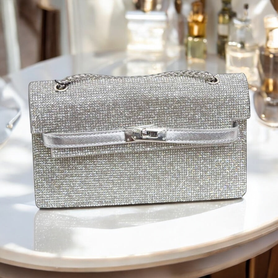 Eloise Evening Bag - Silver