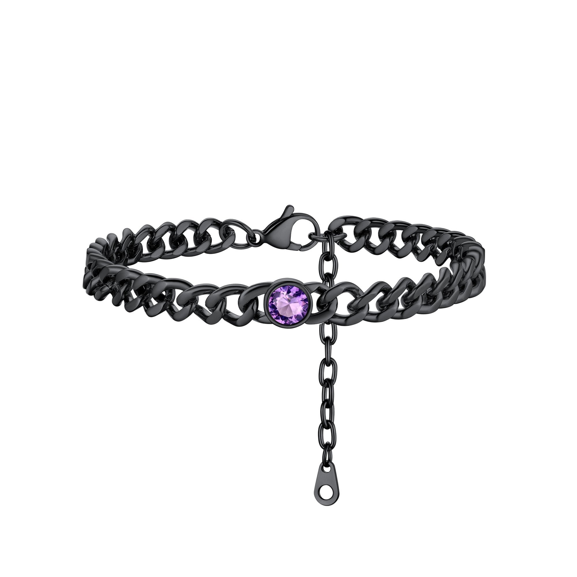 Cuban Anklet - Amethyst