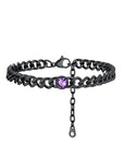 Cuban Anklet - Amethyst