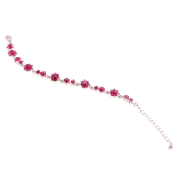 Pirouette Bracelet - Fuchsia (Silver Plated)