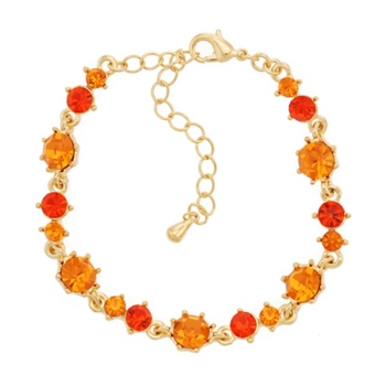 Pirouette Bracelet - Orange (Gold Plated)