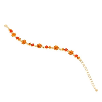 Pirouette Bracelet - Orange (Gold Plated)