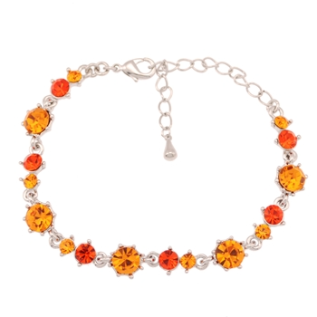 Pirouette Bracelet - Orange (Silver Plated)
