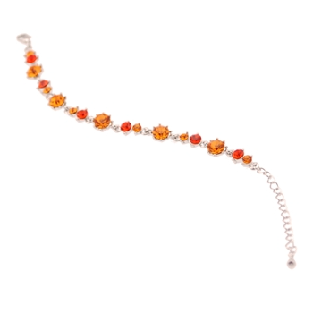 Pirouette Bracelet - Orange (Silver Plated)