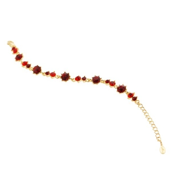 Pirouette Bracelet - Red (Gold Plated)
