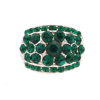 Bonnie Ring - Emerald (Silver Plated)