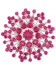 Mini Flower Brooch - Fuchsia