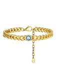 Cuban Anklet - Aquamarine