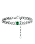Cuban Anklet - Emerald