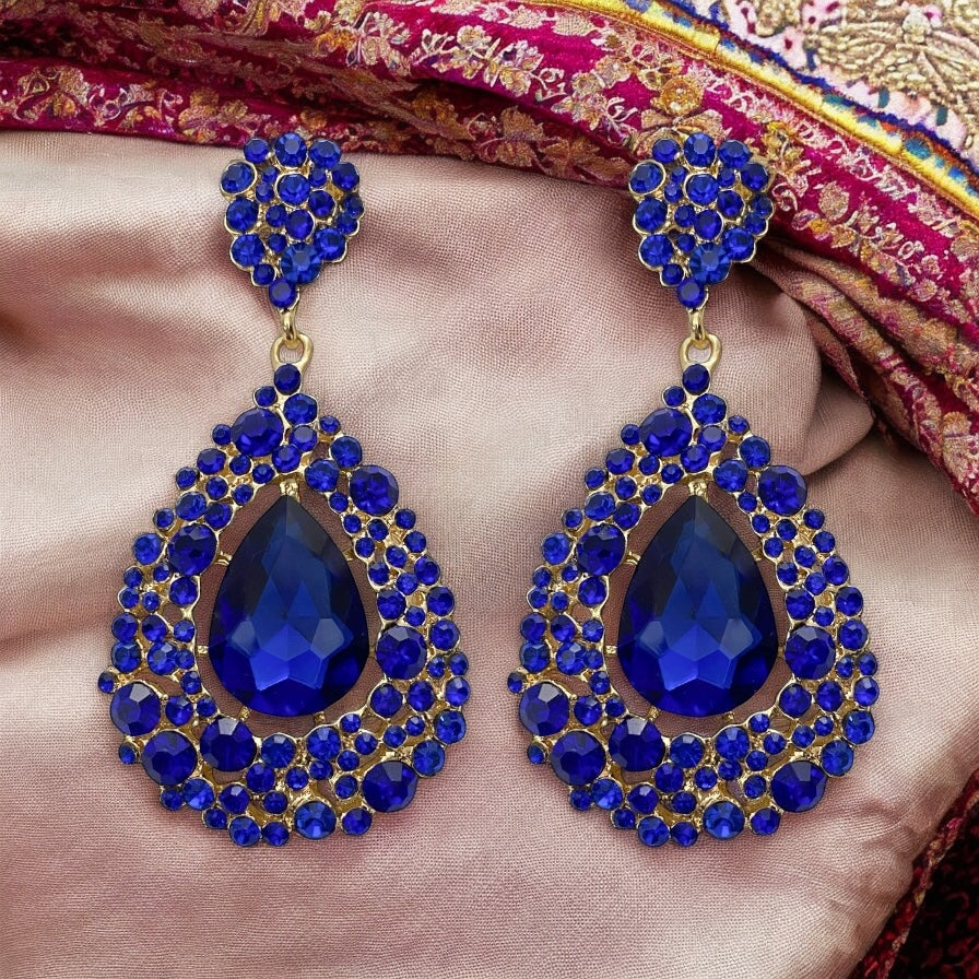 Charlotte Earrings - Sapphire