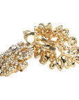 Lecia Earrings - Clear (Gold Plated) (Clip On)