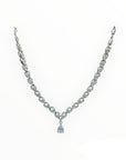 Tatiana Necklace - Clear (Silver Plated)