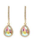 Gianna Earrings - AB Crystal (Gold Plated)