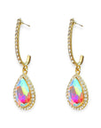 Gianna Earrings - AB Crystal (Gold Plated)