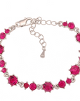 Pirouette Bracelet - Fuchsia (Silver Plated)