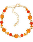 Pirouette Bracelet - Orange (Gold Plated)