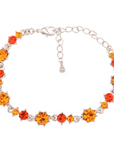 Pirouette Bracelet - Orange (Silver Plated)