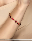 Pirouette Bracelet - Red (Gold Plated)