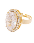 Princess Ring - Clear (Gold Plated)